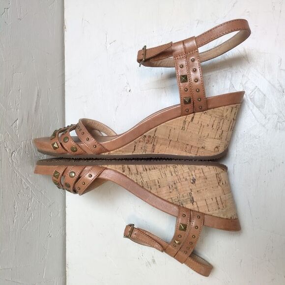 Abeo LENA Biosystem Sandals Womens 10 Brown Leather Strap Strappy Hook Loop - Picture 6 of 8